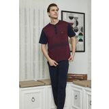 KLY 7615 Erkek Midi Yaka 3'lü Pijama Takımı