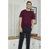 KLY 7618 Erkek Midi Yaka 3'lü Pijama Takımı