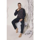 KLY 8026 Erkek Yaka Reçme Pijama Takım