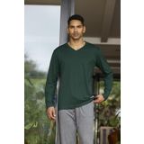 KLY 9135 V YAKA ERKEK PİJAMA TAKIM YEŞİL 4XL