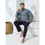 Kly 9243 Uzun Kol 0 Yaka 4 Mevsim Erkek Pijama Takımı