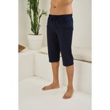 Kly Erkek Ince Tek Alt Çok Rahat Pamuk Kapri Pijama - 2XL - Lacivert