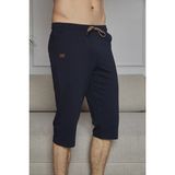 Kly Erkek Ince Tek Alt Çok Rahat Pamuk Kapri Pijama - 6XL - Lacivert