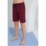 Kly Erkek Ince Tek Alt Çok Rahat Pamuk Şort Pijama - Bordo - 2XL