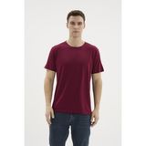 Kly Erkek Kısa Kol Bisiklet Yaka Basic Modal Mürdüm T-Shirt C1T2N5