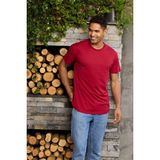 Kly Erkek O Yaka T-Shirt Konforlu Tasarım - Bordo - 2XL
