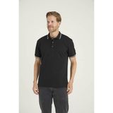 Kly Erkek Polo Yaka T-Shirt Modern Tasarım Düğmeli Yaka %80 Pamuk - Siyah