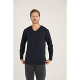 Kly Erkek V. Yaka Uzun Kollu T-Shirt Şık Tasarım - Lacivert - XL