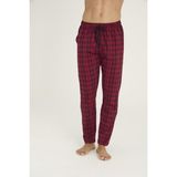 Kly Premium Erkek Ekose Rahat Kesim Pamuklu Beli Bağcıklı Cepli Eşofman/Pantolon/Pijama Altı - Bordo