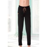 KLY%100 PAMUK BATTAL BEDEN ERKEK TEK ALT PİJAMA 120-Siyah-L