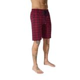 KLY196 ERKEK EKOSE DESEN ŞORT BORDO L