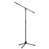 K&M 21070 Mikrofon Tripodu Siyah Çelik, Solostatif, Döner Kol, Kalay Döküm Soket - 90-160 cm - 3/8" Dişli Bağlantı