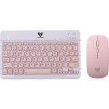 Km-33 Wireless Bluetooth Kablosuz Klavye Mouse Set Pembe Tablet,laptop, Telefon, Tv Uyumlu