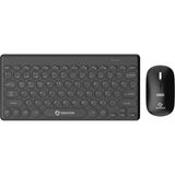 KM-BT37 Kablosuz Klavye Mouse Seti, Bluetooth + USB Dongle 2.4g, 78 Tuş Kompakt, Türkçe Q, Pc Tv Laptop Tablet Telefon Uyumlu, Siyah