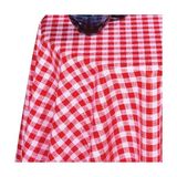 K&M Hometex Astarlı Silinebilir Pvc Muşamba Masa Örtüsü Pötikare - Kırmızı - 140 x 140 cm