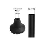 KMINA Ekstra Geniş Tabanlı Kaydırmaz Koltuk Değneği / Baston Lastiği (İç Çap: 1.6 CM)