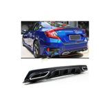 Kml34tuning55 Honda Civic Difüzör FC5 ( 2016-2022 ) Siyah Black Tampon Eki Egzoz Uclu İthal