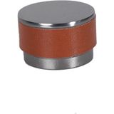 Kms Forte Alüminyum Düğme Kulp Dolap Çekmece Komidin Kulbu 32MM Mat Metalik Siyah - Vizon Deri