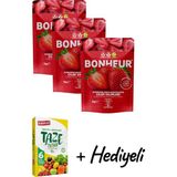 Kms Home Bonheur Dondurularak Kurutulmuş Çilek Dilimleri Şeker Ilavesiz Vegan 15 gr x 3 Adet - 45 gr