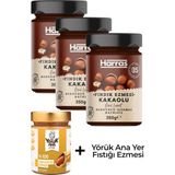 Kms Home Harras Glutensiz Kakaolu Fındık Ezmesi 350 gr x 3 Adet + Yörük Ana Vegan Yer Fıstığı Ezmesi 300 gr - 1,050 kg