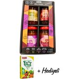 Kms Home Harras Glutensiz Sos Paketi Cam Şişe 70GR*4 Barbekü - Sweet Chili - Srıracha - Türüf Mantar - 280 gr