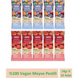 Kms Home Harras Vegan Meyve Pestili 14 gr x 10 Adet Elma Çilek Yaban Mersini Havuç Organik Sertifikalı