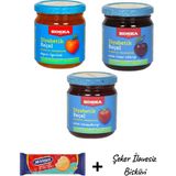 Kms Home Koska Şeker Ilavesiz Diyabetik Çilek Reçeli Kayısı Reçeli Vişne Reçeli 240 gr x 3 Adet - 720 gr