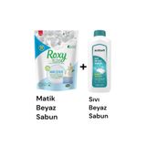 Kms Home Roxy Matik Bahar Çiçekleri Toz Beyaz Sabun 800 gr - Actisoft 1000 ml Sıvı Beyaz Sabun