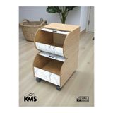 kmskumsar 2'Katlı Sürgülü Kapaklı Ahşap Sebzelik