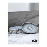 kmskumsar Baskılı Metal Oval Lüks Ekmek Sepeti Ekmeklik