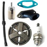 Kmtmak 4500/5200 Motorlu Testere Balata Benzin Hortumu Filtresi Buji Manifold Set
