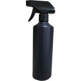Kn 500 ml Boş Siyah Politilen Kimyasala Dayanıklı Sprey Şişe Trigerli