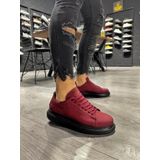 Knack Yüksek Taban Günlük Ayakkabı 045 Bordo ( Siyah Taban)