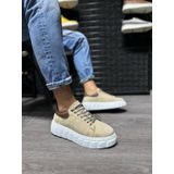 Knack Yuksek Taban Gunluk Suet Ayakkabi 144 Vizon Suet