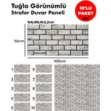 KnB Duvar Paneli ve Söve Tuğla Görünümlü Strafor Duvar Paneli (12'li Paket) - 50x100x2,2cm