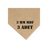 KNC Dizayn 3mm 35x50 Cm 3 Adet Ham Mdf, Mdf Levha, Duralit, Resim Altlığı