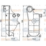 KNECHT CRT119000S Yedek Su Deposu (132×292×115) W201 W124 S124 E 1.8 2.0 E 2.0 M 102.910 (Eno:8Ma376755151)