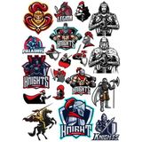 Knight Şövalye Sticker Set-10 25 Parça Telefon, Tablet, Defter, Laptop Sticker