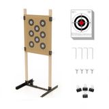 KNINE OUTDOORS Dış Mekan için Atış Hedef Standı, Dayanıklı Kağıt Hedef Tutucu, Kağıt Çekimi Hedefleri için Sabit Ayarlanabilir Tabanlı Karton Siluet, H Şekli, USPSA/IPSC, IDPA Uygulaması, 1 Paket