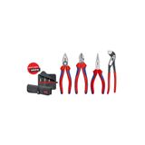Knipex 00 19 56 4 Parça Pense Seti Çantalı (Pense, Kargaburun, Yan Keski, Fort Pense), KNI001956