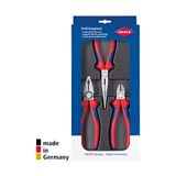 Knipex 002011 Üç Parça Yan Keski Kombine Pense Kargaburun Seti Ergonomik Tasarımlı