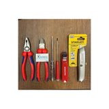 Knipex 6 Parça Tam Profesyonel Usta Seti 180 Mm Pense Yan Keski İzeltaş Set, knipex180ust