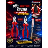 Knipex 70 02 160 + 03 02 160 + Izeltaş 190 mm Kontrol Kalemi Seti | Taşıma Çantalı Profesyonel 3'lü Set