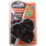 Knitex KTX-2910 Papatya Golyat Siyah 3lü Priz