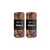 knitme PARLA ikili ,100GR , 235M , SİMLİ İP , SÜS İP