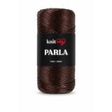 knitme Parla Kahverengi Simli Örgü İpi Çanta İpi Supla İpi 100 Gram 235 Metre