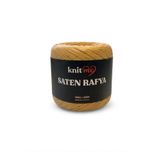 knitme Saten Rafya Hasır Sarı Hobi Örgü Çanta İpi 100gr (Yumuşak malzeme, rahat örme avantajı)