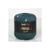 knitme Unique Koyu Yeşil Pullu El Örgü İpi