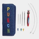 KnitPro K21001 Punch İğne Kiti, Ahşap, Mavi, Tek Beden
