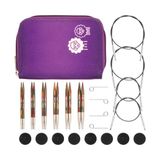 KnitPro Symfonie örgü şişleri, 6'lı set, yuvarlak, değiştirilebilir, özel lüks set